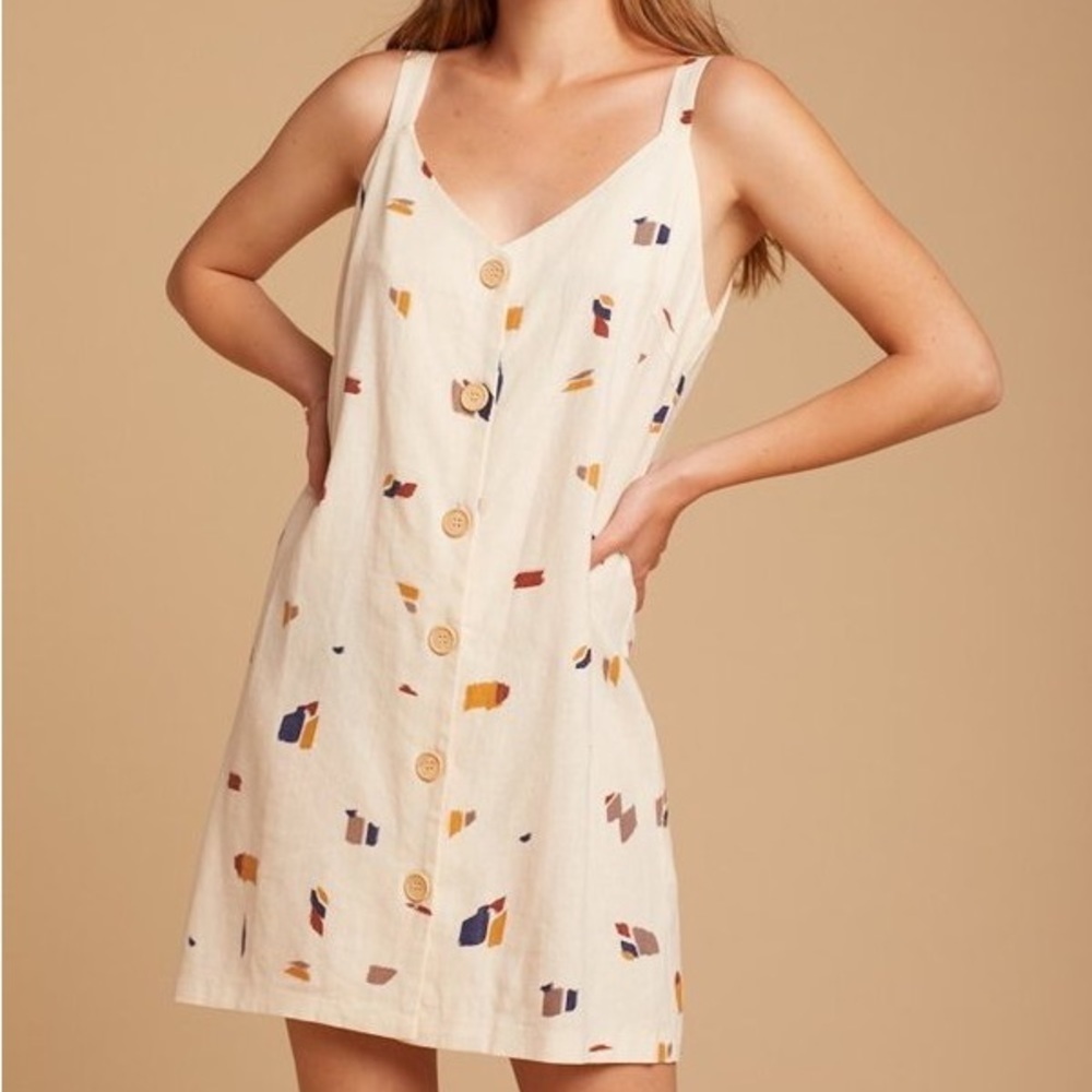 ⚫️ MOMNI 100% LINEN BOHO DRESS​​